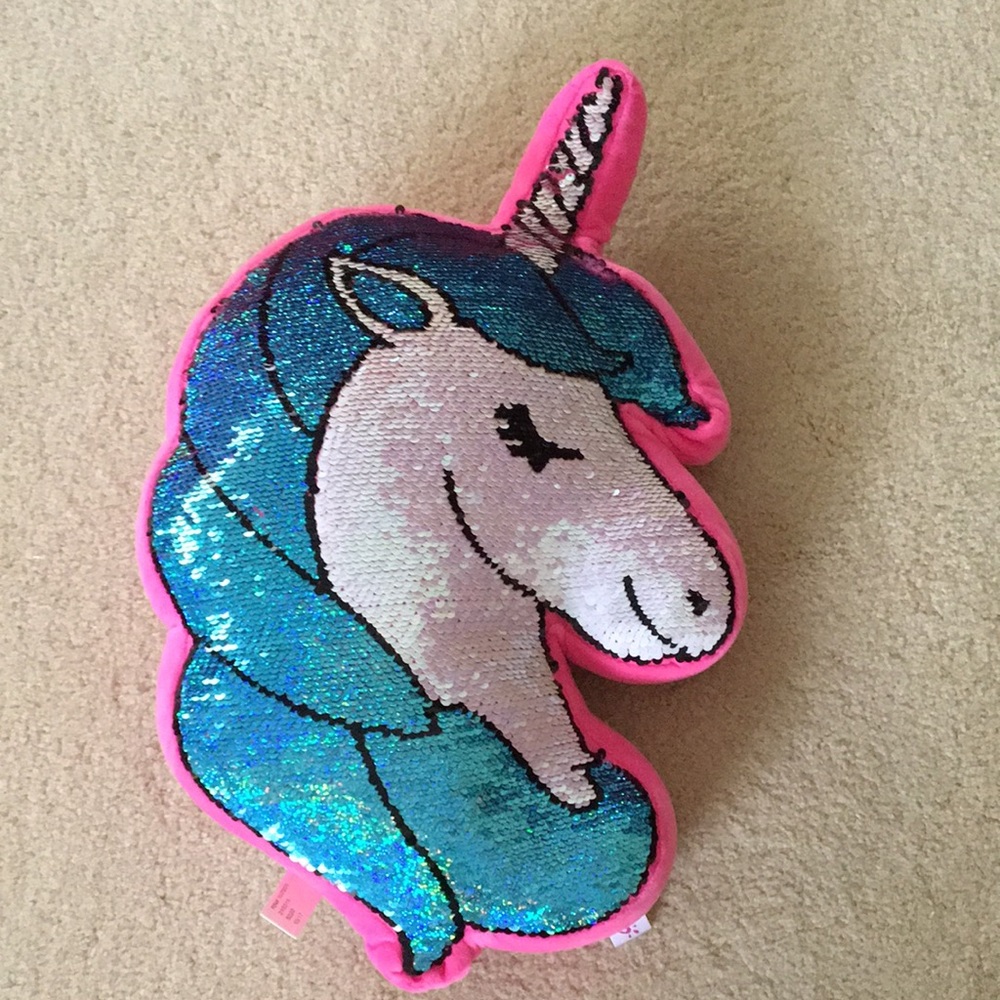 Unicorn Flip Sequin Throw Pillow from Justice